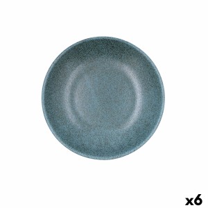 Deep Plate Bidasoa Element Hydrozero Blue Ceramic Ø 20 cm (6 Units)...