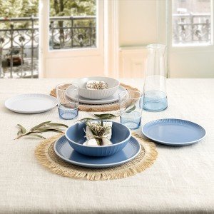 Deep Plate Bidasoa Moana Grey Ceramic Ø 20 cm (12 Units) |  Plates,...