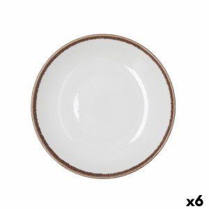 Deep Plate Bidasoa Orion Hydrozero White Ceramic Ø 23 cm (6 Units) ...