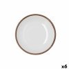 Deep Plate Bidasoa Orion Hydrozero White Ceramic Ø 20 cm (6 Units) ...