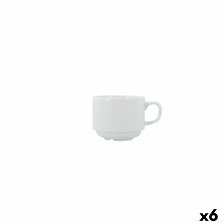 Tea and coffee cup Bidasoa Serenity Hydrozero White Ceramic 200 ml ...