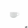 Tea and coffee cup Bidasoa Serenity Hydrozero White Ceramic 230 ml ...