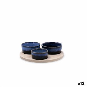 Satz für Appetithäppchen Bidasoa Moana Bunt aus Keramik 20 x 4,5 cm...