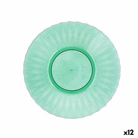 Assiette plate Quid Iris Vert Plastique Ø 19 cm (12 Unités) |  Assi...