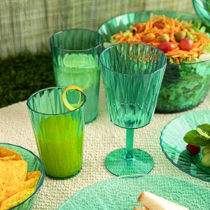 Flat Plate Quid Iris Green Plastic Ø 19 cm (12 Units) |  Plates, pl...