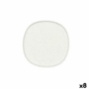 Flat Plate Bidasoa Elite White Ceramic 16,5 x 16,5 x 1,7 cm (8 Unit...