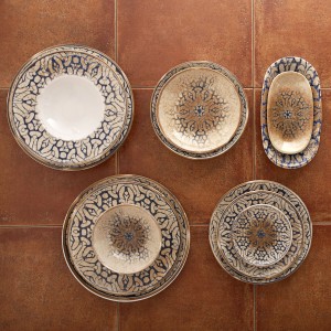 Pasta Dish Bidasoa Deneb Hydrozero Brown Ceramic Ø 30 cm (6 Units) ...