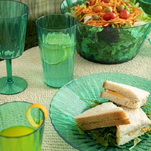 Flat Plate Quid Iris Green Plastic Ø 26 cm (12 Units) |  Plates, pl...