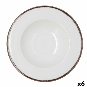 Assiette à pâtes Bidasoa Orion Hydrozero Blanc Céramique Ø 30 cm (6...