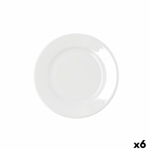 Flacher Teller Bidasoa Serenity Hydrozero Weiß aus Keramik Ø 21 cm ...