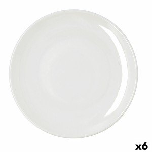 Flat Plate Bidasoa Harmony Hydrozero White Ceramic Ø 30 cm (6 Units...