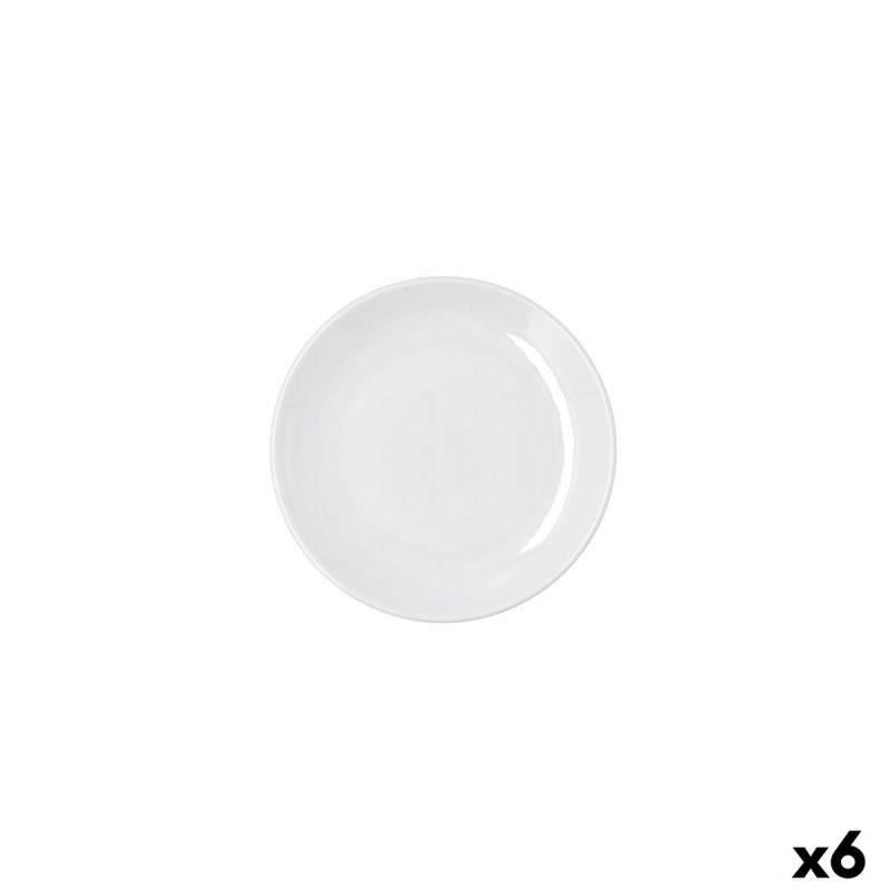 Flat Plate Bidasoa Harmony Hydrozero White Ceramic Ø 15 cm (6 Units... Flat Plate Bidasoa Harmony Hydrozero White Ceramic Ø 15 cm (6 Units...