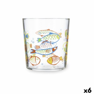 Glass for water Luminarc Peces Multicolour Glass Fish 360 ml (6 Uni...
