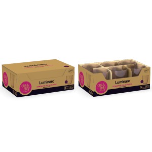 Glass for water Luminarc Concepto Pink Glass 310 ml (6 Units) |  Gl...