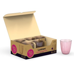 Glass for water Luminarc Concepto Pink Glass 310 ml (6 Units) |  Gl...