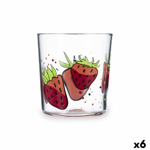 Glass for water Luminarc Fresas Multicolour Glass Strawberries 360 ...