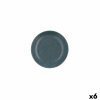 Plate Bidasoa Element Hydrozero Blue Ceramic Ø 15 cm Bread (6 Units...