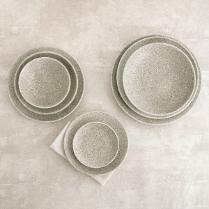 Teller Bidasoa Element Hydrozero Beige aus Keramik Ø 15 cm Brot (6 ...