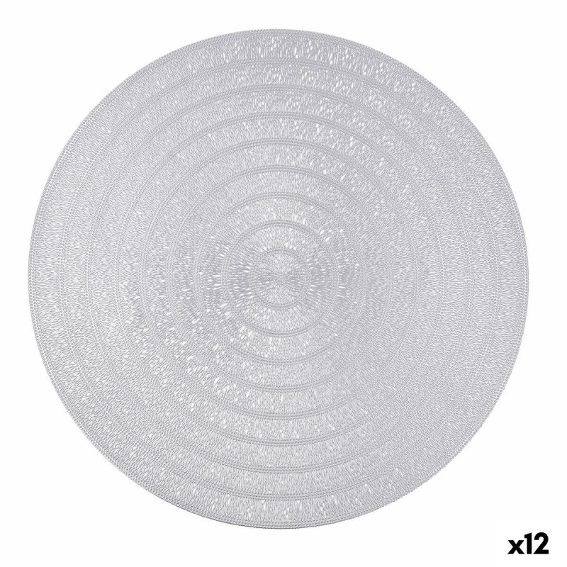 Table Mat Quid Habitat Silver Plastic Ø 38 cm (12 Units) |  Coaster...