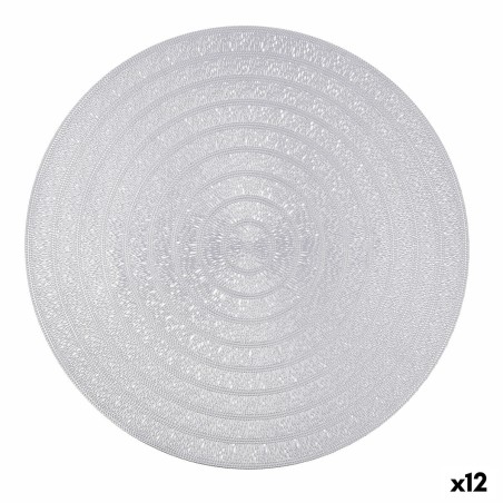 Table Mat Quid Habitat Silver Plastic Ø 38 cm (12 Units) |  Coaster...
