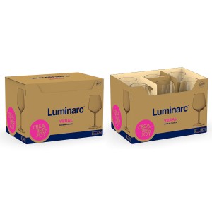 verre de vin Luminarc Veral Transparent verre 470 ml (6 Unités) |  ...