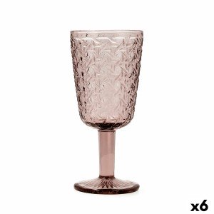 Wineglass Bidasoa Agata Pink Glass 285 ml (6 Units) |  Glasses, cup...