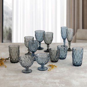 Wineglass Quid Maia Blue Glass 340 ml (6 Units) |  Glasses, cups an...