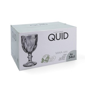 Wineglass Quid Maia Blue Glass 340 ml (6 Units) |  Glasses, cups an...
