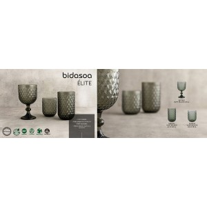 Verre Bidasoa Elite Gris verre 350 ml (6 Unités) |  Verres et caraf...