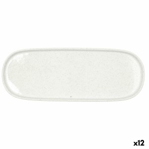 Tablett für Snacks Bidasoa Elite Weiß 30,7 x 11,6 x 2 cm (12 Stück)...