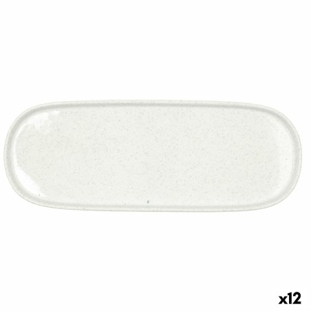 Tablett für Snacks Bidasoa Elite Weiß 30,7 x 11,6 x 2 cm (12 Stück)...