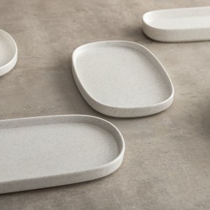 Snack tray Bidasoa Elite White 30,7 x 11,6 x 2 cm (12 Units) |  Pla...