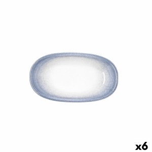 Snack tray Bidasoa Lea Hydrozero White 19 x 11 cm (6 Units) |  Plat...