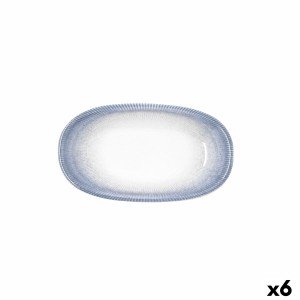 Tablett für Snacks Bidasoa Lea Hydrozero Weiß 19 x 11 cm (6 Stück) ...