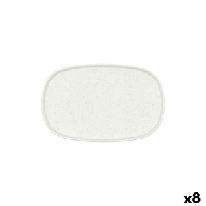 Tablett für Snacks Bidasoa Elite Weiß 18,5 x 11,5 cm (8 Stück) |  G...