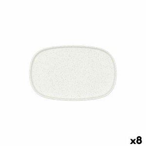 Snack tray Bidasoa Elite White 18,5 x 11,5 cm (8 Units) |  Plates, ...