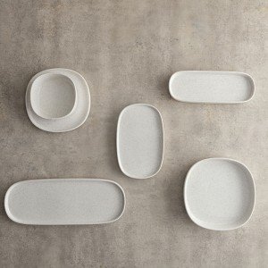 Tablett für Snacks Bidasoa Elite Weiß 22 x 8 x 25 cm (8 Stück) |  G...