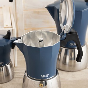 Italienische Kaffeemaschine Quid Baltic Weiß Metall 9 Tassen (6 Stü...