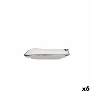 Snack tray Bidasoa Orion Hydrozero White 15 x 15 cm (6 Units) |  Pl...