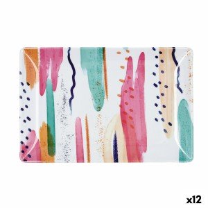 Plateau apéritif Quid Acuarela Rose 30 x 20 x 2 cm (12 Unités) |  A...