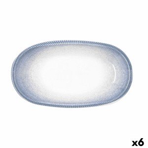 Tablett für Snacks Bidasoa Lea Hydrozero Weiß 26 x 14,5 cm (6 Stück...