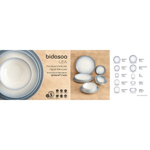 Snack tray Bidasoa Lea Hydrozero White 26 x 14,5 cm (6 Units) |  Pl...