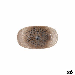 Tablett für Snacks Bidasoa Deneb Hydrozero Braun 19 x 11 cm (6 Stüc...