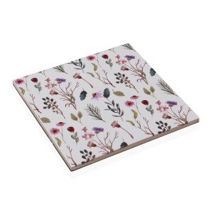 Table Mat Versa Sansa Ceramic Flowers 15 x 0,7 x 15 cm |  Coasters,...