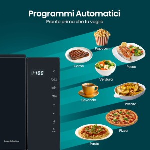 Mikrowelle mit Grill Hisense H23MOBS5HG4 Schwarz 800 W 23 L |  Mikr...