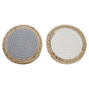 Untersetzer DKD Home Decor individuell Baumwolle Faser (20 x 20 x 1...
