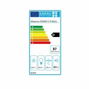 Konventioneller Rauchfang Mepamsa TENDER H 70 70 cm Schwarz 705 m3/...