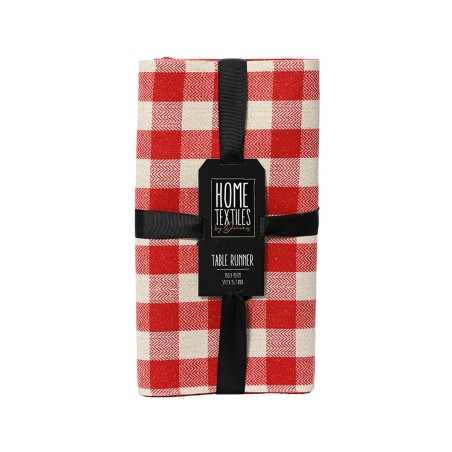 Table Runner Lifetime White Red 100% cotton 30 x 150 cm Christmas F...