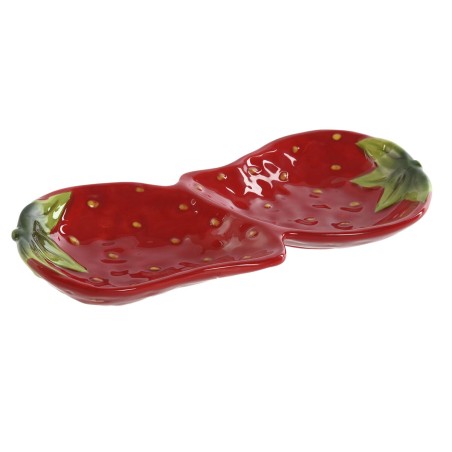 Tablett für Snacks Home ESPRIT Rot Moderne 26 x 12,5 x 3,5 cm |  Ge...