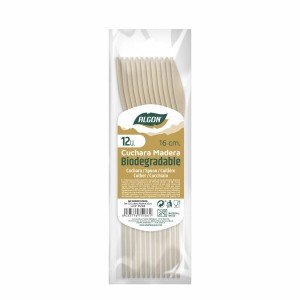 Ensemble de Cuillères Algon Bois 36 Unités 16 x 3 x 0,5 cm |  Coute...